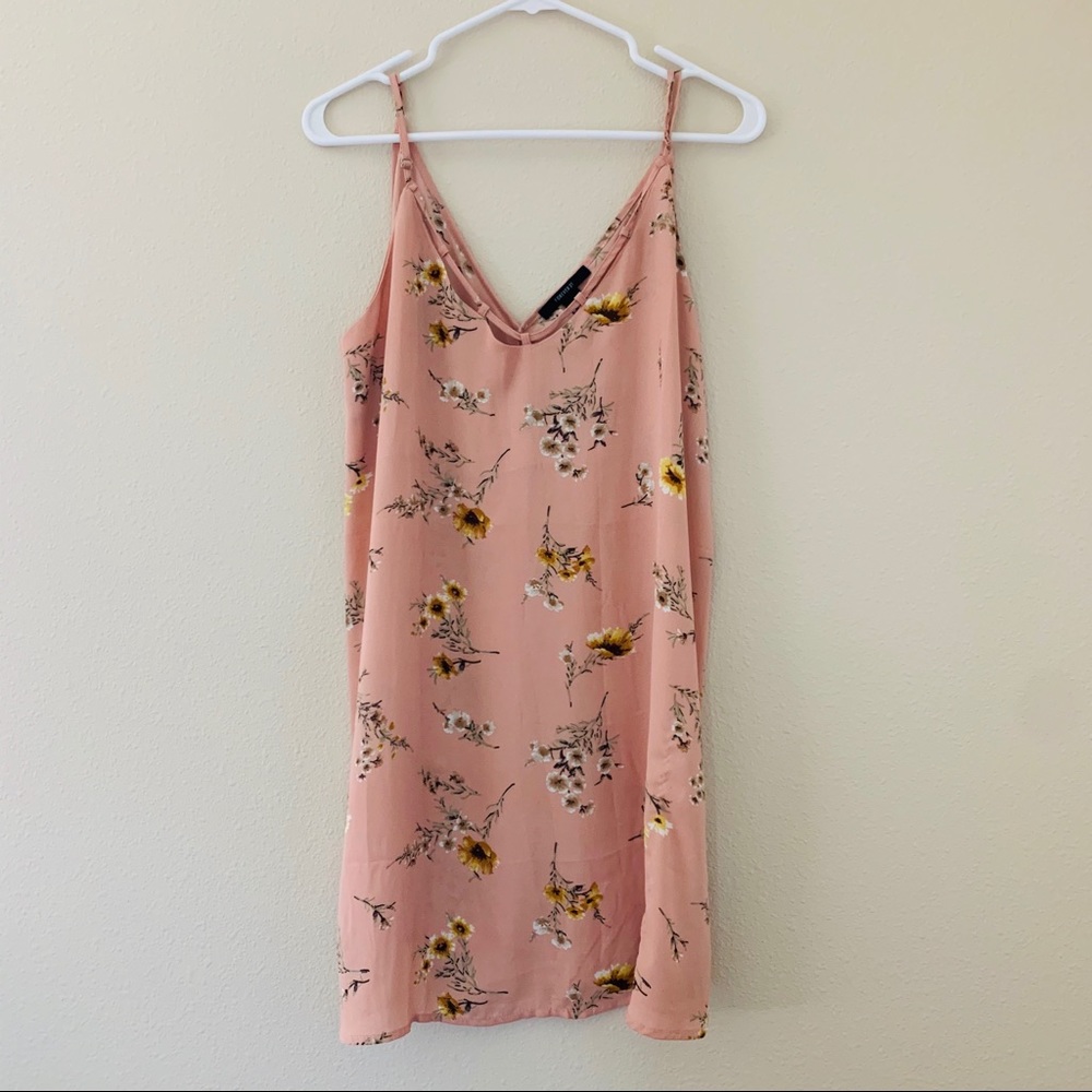 Flowy Flower Peach Dress
